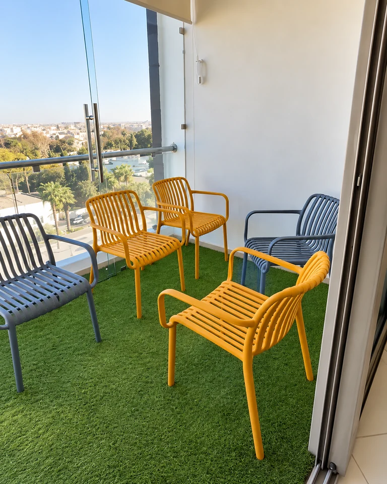 Terrasse aménagée — Cabinet médical RIHAB à Fès